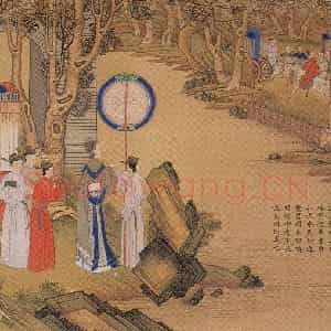清代 焦秉贞《历朝贤后故事图》国画人物工笔作品图片鉴赏