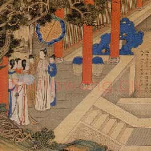 清代 焦秉贞《历朝贤后故事图》国画人物工笔作品图片鉴赏