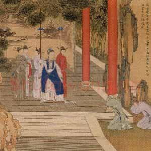 清代 焦秉贞《历朝贤后故事图》国画人物工笔作品图片鉴赏