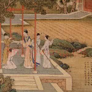 清代 焦秉贞《历朝贤后故事图》国画人物工笔作品图片鉴赏