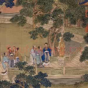 清代 冷枚《养正图》国画人物工笔作品图片鉴赏
