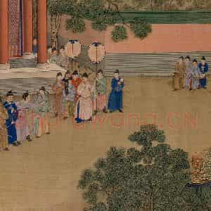 清代 冷枚《养正图》国画人物工笔作品图片鉴赏