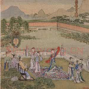 清代 冷枚《十宫词图》国画人物工笔作品图片鉴赏