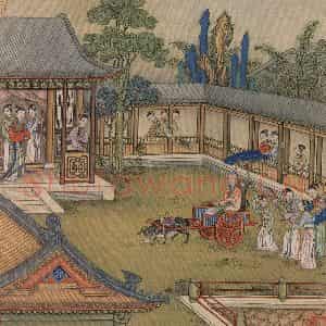 清代 冷枚《十宫词图》国画人物工笔作品图片鉴赏