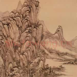 清代 王原祁《烟江叠嶂图》国画山水工笔作品图片鉴赏