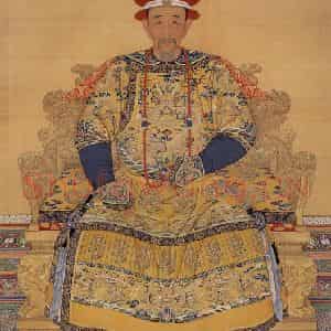 清代《玄烨朝服像》国画人物工笔作品图片鉴赏