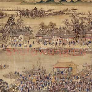 清代 王翚《康熙南巡图》国画综合工笔作品图片鉴赏
