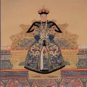 清代《孝诚皇后像》国画人物工笔作品图片鉴赏