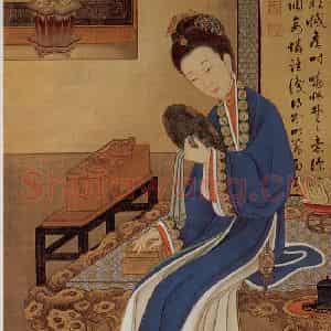 清代《胤禛妃行乐图》国画人物工笔作品图片鉴赏