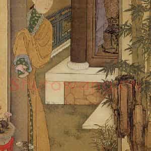 清代《胤禛妃行乐图》国画人物工笔作品图片鉴赏
