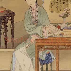 清代《胤禛妃行乐图》国画人物工笔作品图片鉴赏