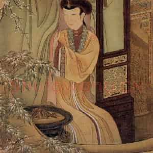 清代《胤禛妃行乐图》国画人物工笔作品图片鉴赏