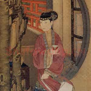 清代《胤禛妃行乐图》国画人物工笔作品图片鉴赏