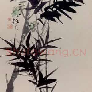 清代 任颐《梅竹双清图》国画花鸟作品图片鉴赏