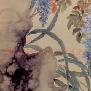清代 任熊《花卉图屏》国画花鸟作品图片鉴赏