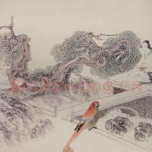 清代 任颐《仕女图册》国画人物作品图片鉴赏
