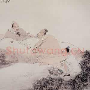 清代 任颐《花鸟人物图册》国画花鸟，人物作品图片鉴赏