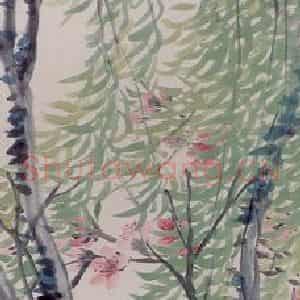 清代 任熊《花卉翎毛图屏》国画花鸟作品图片鉴赏