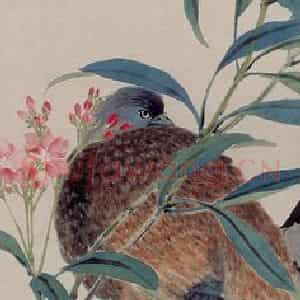 清代 任熊《花卉翎毛图屏》国画花鸟作品图片鉴赏