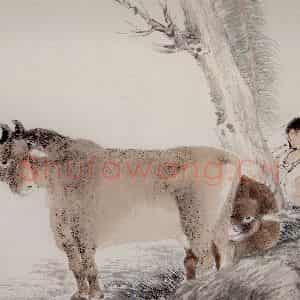 清代 任颐《花鸟人物图册》国画花鸟,人物作品图片鉴赏
