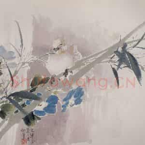 清代 任颐《花鸟人物图册》国画花鸟,人物作品图片鉴赏