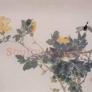 清代 任颐《花鸟人物图册》国画花鸟,人物作品图片鉴赏