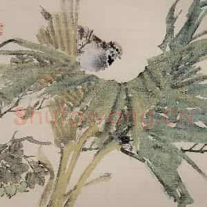 清代 任颐《花鸟图册》国画花鸟作品图片鉴赏