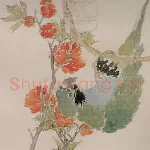 清代 任颐《花鸟图册》国画花鸟作品图片鉴赏