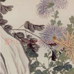 清代 任熊《花卉翎毛图屏》国画花鸟作品图片鉴赏