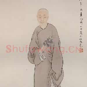 清代 任预《金明斋肖像图》国画人物作品图片鉴赏