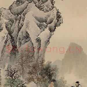 清代 任预《虎溪三笑图》国画综合作品图片鉴赏