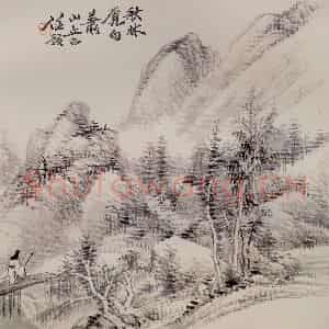 清代 任预《山水图册》国画山水作品图片鉴赏