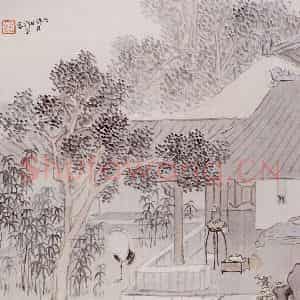 清代 任熊《姚大梅诗意图册》国画综合作品图片鉴赏
