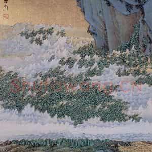 清代 任熊《十万图册》国画山水作品图片鉴赏