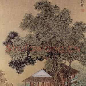 清代 任熊《十万图册》国画山水作品图片鉴赏