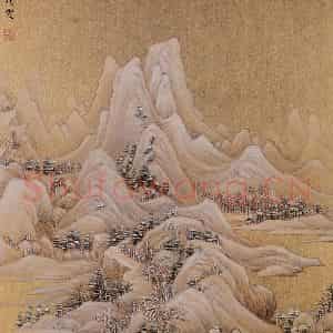 清代 任熊《十万图册》国画山水作品图片鉴赏