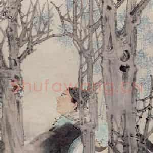 清代 任薰《人物图屏》国画人物作品图片鉴赏