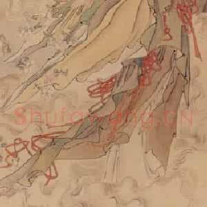 清代 任薰《松菊锦鸡图》国画花鸟作品图片鉴赏