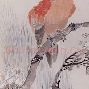 清代 任薰《花鸟图屏》国画花鸟作品图片鉴赏