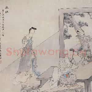 清代 任薰《西厢记图册》国画人物作品图片鉴赏