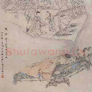 清代 任薰《西厢记图册》国画人物作品图片鉴赏
