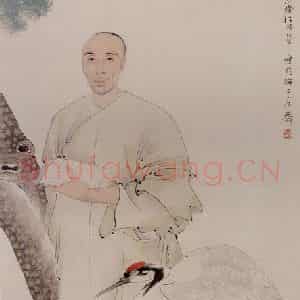 清代 任颐《吴淦像图》国画人物作品图片鉴赏