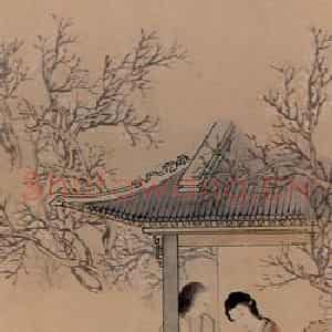 清代 任颐《仕女图》国画人物作品图片鉴赏