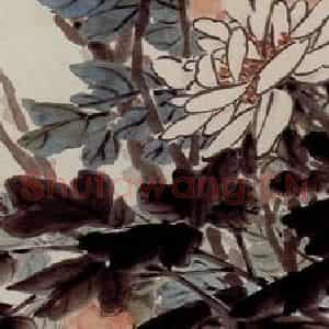 清代 任熊《牡丹图》国画花鸟作品图片鉴赏