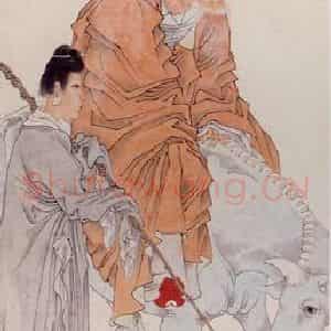 清代 任颐《紫气东来图》国画人物作品图片鉴赏
