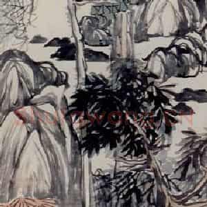 清代 任颐《山水图》国画山水作品图片鉴赏