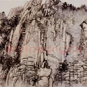 1969年 刘海粟《黄山西海门图卷》国画山水作品图片鉴赏