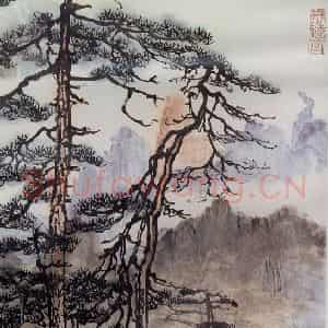 1982年 刘海粟《黄山颂》国画山水作品图片鉴赏