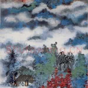 1979年 刘海粟《江山如此多娇》国画山水作品图片鉴赏