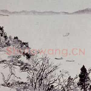 1954年 刘海粟《太湖胜概图卷》国画山水作品图片鉴赏